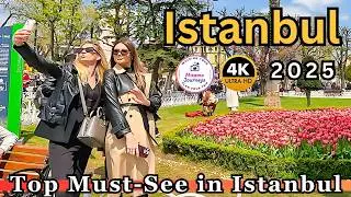 Istanbul 2025 4K Walking Tour Guide | Fatih District, Sultanahmet Square, Touristic Historic Places