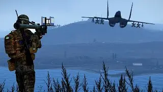 Mig-29 Takes a Direct Hit from Stinger Missile | Jet Shot Down | ARMA 3: Milsim