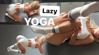 Lazy home yoga in socks
