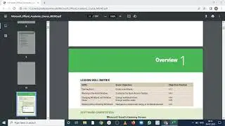 MOAC - Excel- Lesson 1 : Starting Excel,  Working in Excel Window, Quick Access Toolbar and more...