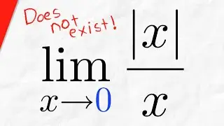 Limit of |x|/x as x approaches 0 Does Not Exist | Calculus 1