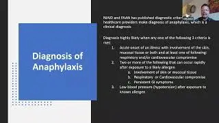 Food Allergy in 5 Lessons: Anaphylaxis, Lesson 3