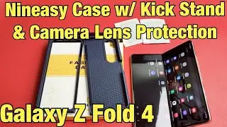Galaxy Z Fold 4: Nineasy Case w/ Ring Kickstand & Camera Lens Protection Review (inexpensive case)