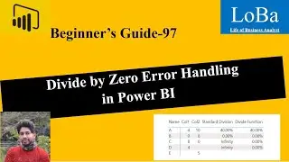 Power BI Divide by Zero Error| Divide by Null Error | Divide Function
