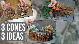 I picked up 3 kinds of cones in the woods and made 3 cool crafts out of them! They were all sold...