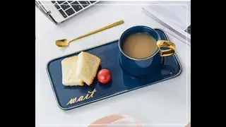 Gelas Kopi Set Keramik + Piring High Quality Embosh 320-128