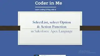 SelectList, select Option  & Action Function in Salesforce Apex Language