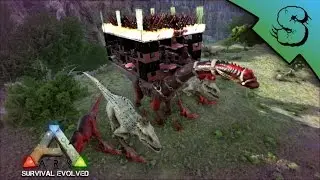 MEGA CASTLE BASE RAID! WAR BRONTO! EPIC FIGHT! | Ark: Survival Evolved