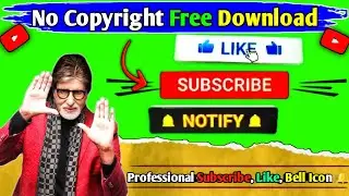 🔥 Green Screen like subscribe bell icon l no copyright download free