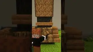 How To Build a Villager Wood Statue | Minecraft #shorts #minecraft