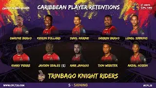 CPL DRAFT 2020 | TRINBAGO KNIGHT RIDERS CARIBBEAN PLAYER RETENTIONS | 