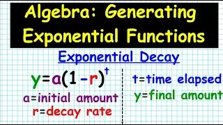 Algebra 1 #2  How to Generate Exponential Models Mathgotserved '19ju Explained steps Ny Regents