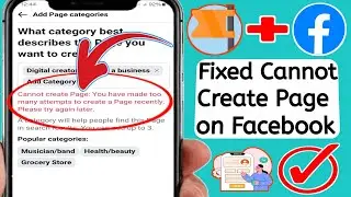 How To Fix Facebook Page Create Problem | Fix Cannot create Page on Facebook