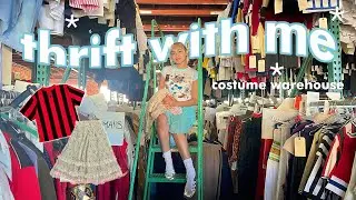 THRIFT WITH ME // rummaging a COSTUME WAREHOUSE I found on TikTok!!!