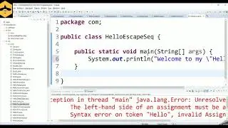 What are escape sequences in Java ? Java tutorial for beginners !