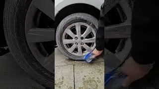 Car Alloy Wheel Cleaning (ASMR)
