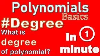 What is degree ? | Polynomial Basics  #polynomials #degree #class10 #class9 #math #shorts