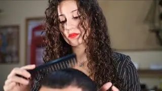 ASMR💈IRIS WOMAN BARBER “BUZZ MOHAWK”