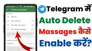 Telegram Massage Auto Delete Kaise Enable Kare | How To Auto Delete Massages In Telegram