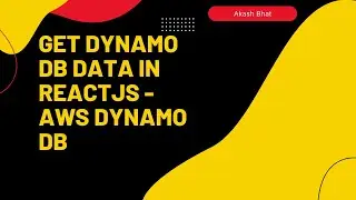 Get Dynamo DB data in ReactJS - AWS Dynamo DB