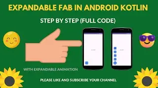 Floating action button with expandable animation in android kotlin