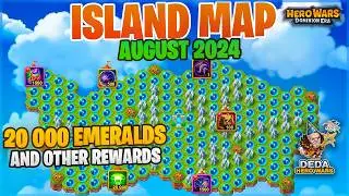 Mysterious Island Map August. Best reward, get 20 000 emeralds in Hero-Wars: Dominion Era.