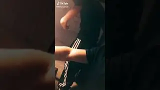 White man having a wank in the background of a muscular man doing a TikTok trend!!!!!!