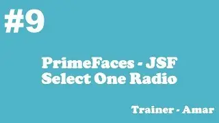PrimeFaces - JSF Tutorial || Select One Radio in PrimeFaces using Netbeans IDE || Part-9