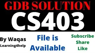 CS403 Gdb 1 Solution Spring 2022 cs403 gdb solution spring 2022 cs403 gdbs solution spring 2022