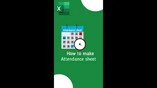 Make attendance sheet in excel😎 