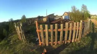 Забор из горбыля. Горбыль как материал.