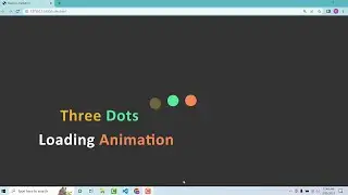 How To Create Loading Animation Three Dots  Pure CSS. | Amin Coding