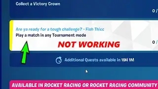 Play a match in any Tournament mode (Not working)