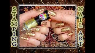 Стемпинг с лаком Dance Legend на Голографический Хром Пигмент Born Pretty.