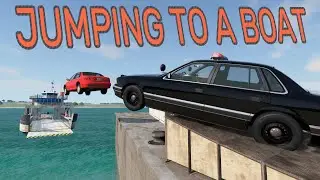 Jumping To A Boat - BeamNG.drive
