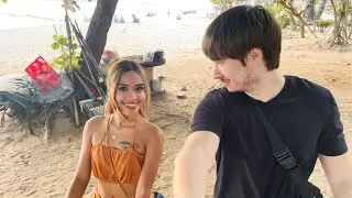 ТАИЛАНД ПАТТАЙЯ ПОДРУГА НА ПЛЯЖЕ И МУКБАНГ / Девушка Thailand Thai lady Pattaya / Путешествия