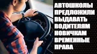 АВТОШКОЛЫ ПРЕДЛОЖИЛИ ВЫДАВАТЬ ВОДИТЕЛЯМ НОВИЧКАМ ВРЕМЕННЫЕ ПРАВА