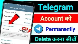 Telegram Account Delete Kaise Kare | How To Delete Telegram Account Permanently