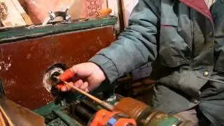 Самодельный бесцентрово-шлифовальный станок. № 1шлифовка пластмассы.