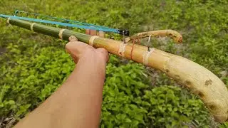 Amazing Bamboo Creations - DIY Bamboo Slingshot With Unique Trigger Mechanism