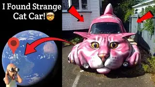 😰 I Found Strange Cat Car in City On Google Earth and Google Maps! 