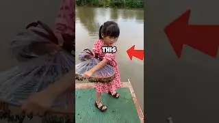 Little Poor Girl catches Fish for her sick father