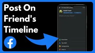 How To Post On Someone's Timeline On Facebook | Easy Method (2024)