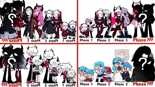 FNF comparison Battle -ALL Phases OF Characters-Friday Night Funkin' Animation COMPILATION REACTION