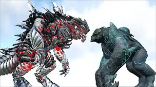 TEK GODZILLA VS LEATHERBACK PACIFIC RIM KAIJU (ARK SURVIVAL EVOLVED BATTLE KAIJUS)
