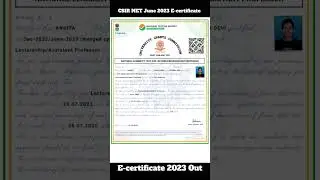 CSIR NET June 2023 E-certificate out | Download Now 