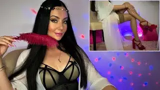 ASMR Goddess Relaxes Before Sleep ✨ Stockings Sounds, Whispering & Nature Background Sound