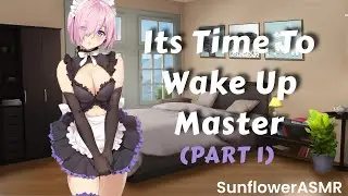 ASMR - Your Cute Maid Wakes You Up [Cuddling] [Kiss] [Sound Effects]