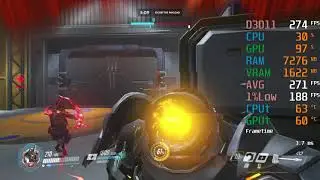 GeForce GTX 1650 SUPER -- Intel Core i5-11600K -- Overwatch FPS Test i5-11600KF