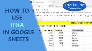 Google Sheets | IFNA Function | Display Message for 